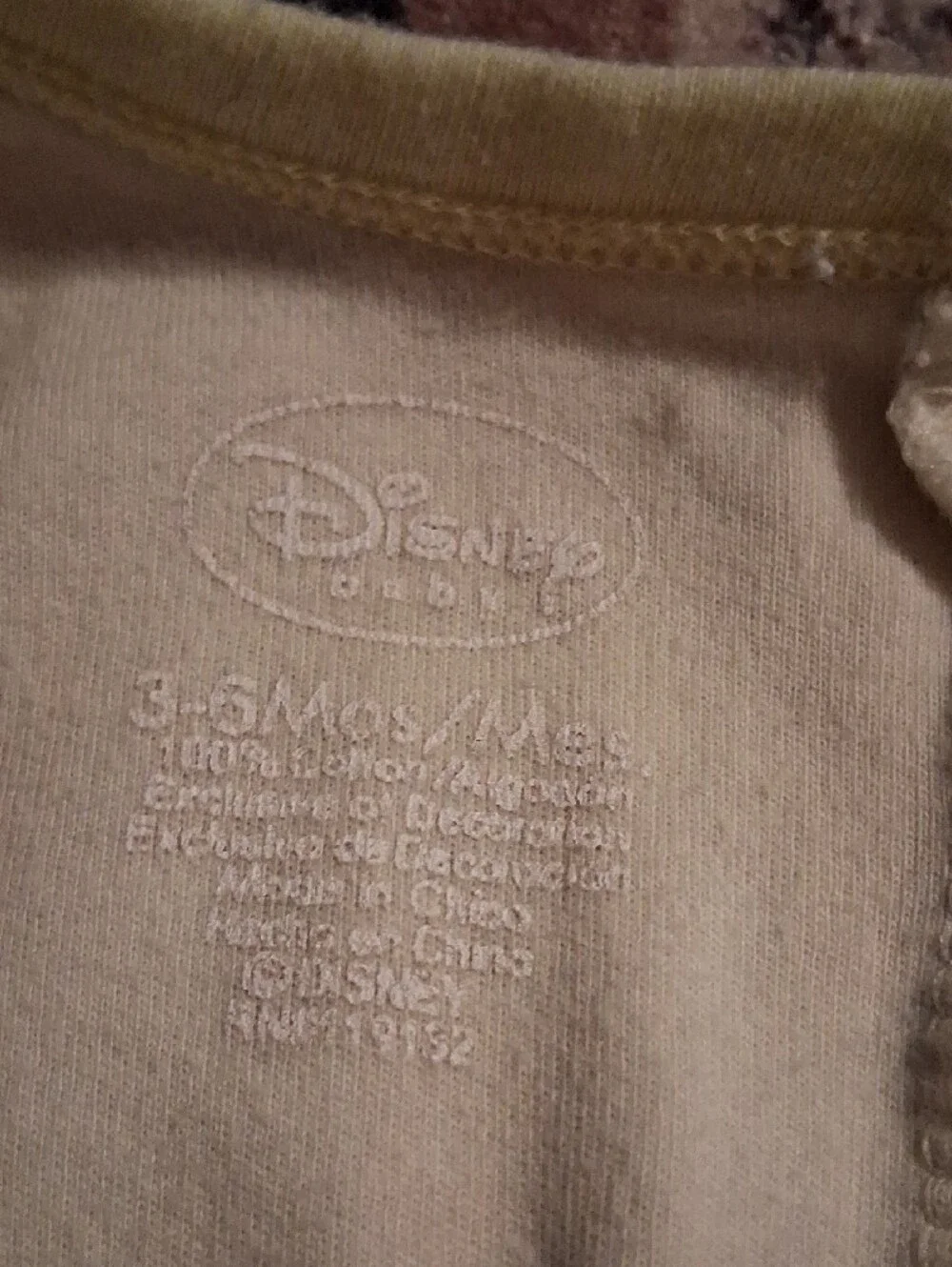 Disney Cream Winnie the Pooh Footed One-Piece